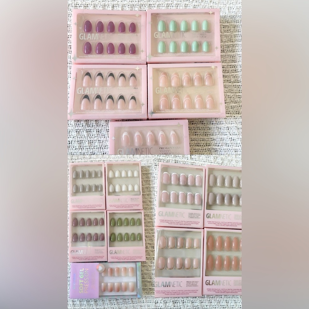 4 New Glamnetic / Nail Reformation nails price each or bundle MSG COLORS TO BUY